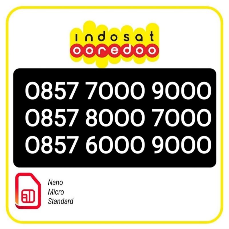 IM3 SUPER CANTIK DOUBLE RIBUAN 085770009000,085780007000,085760009000