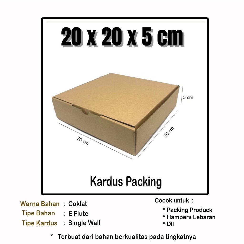 

Box Paket 20x20x5 cm | Box Packing | Box Roti | Kardus Packing | Dus Lebaran | Box Idul Fitri | Box Hampers Lebaran | Dus