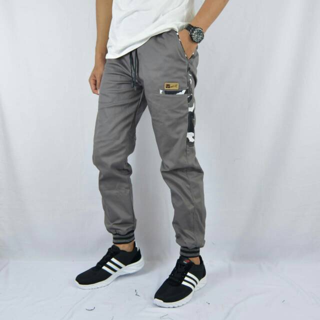 PREMIUM CELANA JOGGER JOGER PANJANG LIST STRIPE ARMY CELANA GUNUNG PANJANG HIKING KATUN TWILL TEBAL