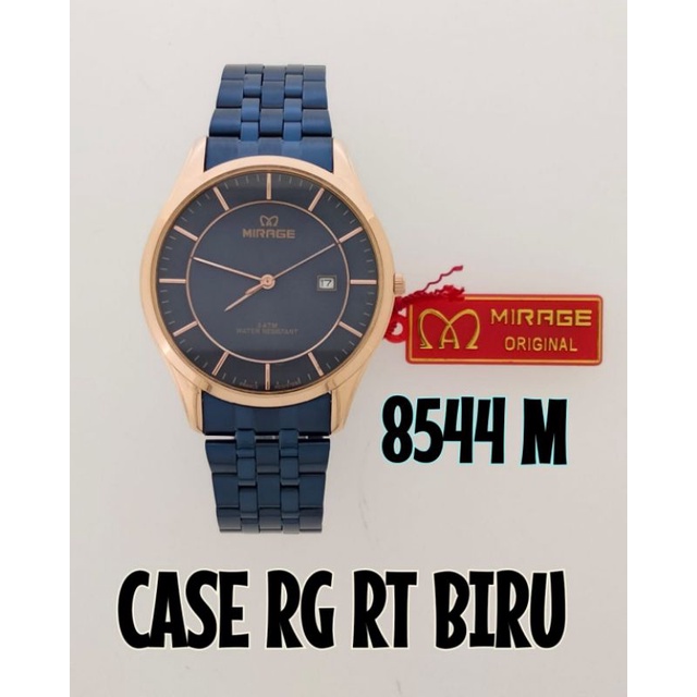 jam Mirage Rante biru rosegold pria 8544