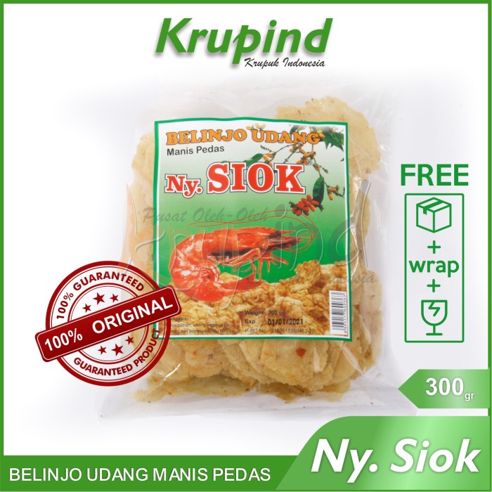 

TERLARIS Ny Siok / NySiok - Belinjo Udang Manis Pedas 300gr - Krupind