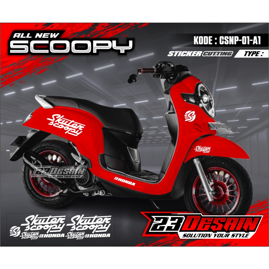 STRIPING STIKER SCOOPY LIST SIMPLE STRIPING STIKER SKUTER SCOOPY TERBARU CUTTING SCOOPY FI CUTTING S