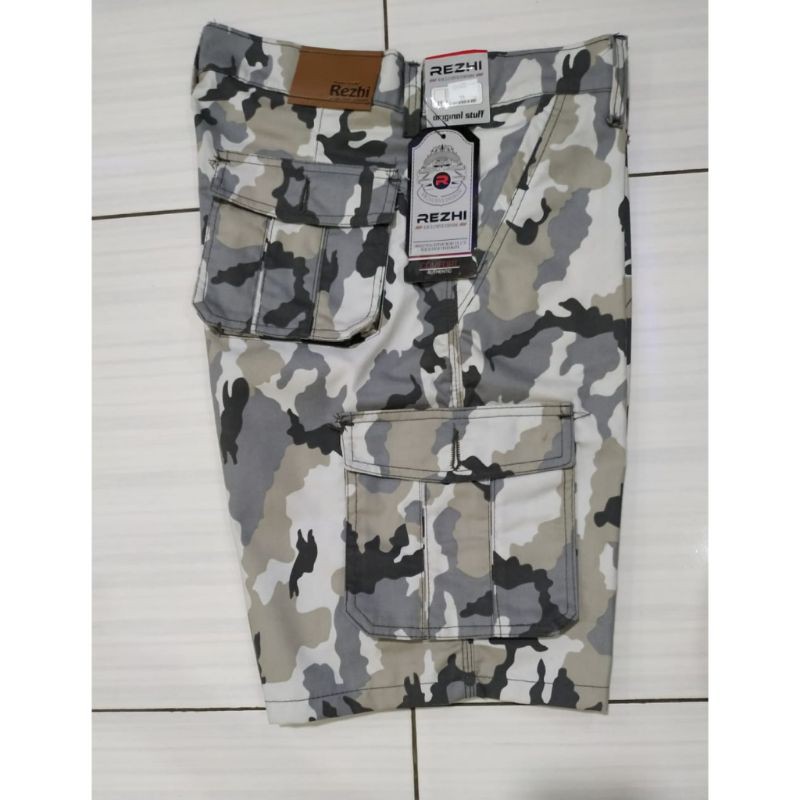 [ COD ] Celana Cargo Pendek Pria Motif Army Warna Hijau dan Putih Yang Lagi Hits Celana Pendek Pria