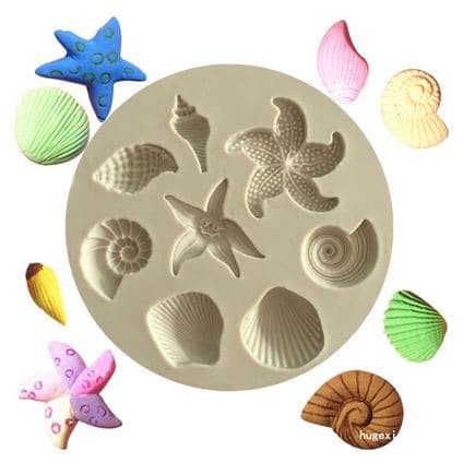 3D Silicon Mold Fondant Cake Decoration - Sea Shell - Kerang Laut