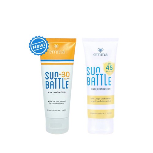 EMINA Sun Protection SPF 30 PA+++ 60mL | Emina SUNBATTLE SPF 30 PA+++ 60mL | Emina Sun Battle SPF 45 PA+++ 30 ml | Sunscreen UV || SUN BATTLE