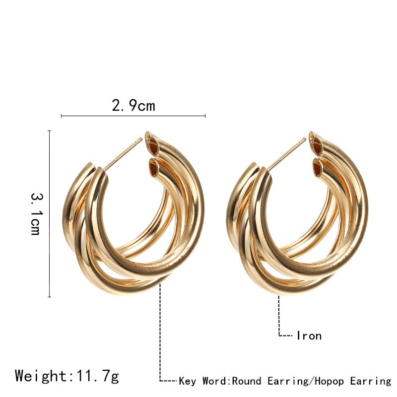 New Design High Quality Fashion Round Earrings For Summer