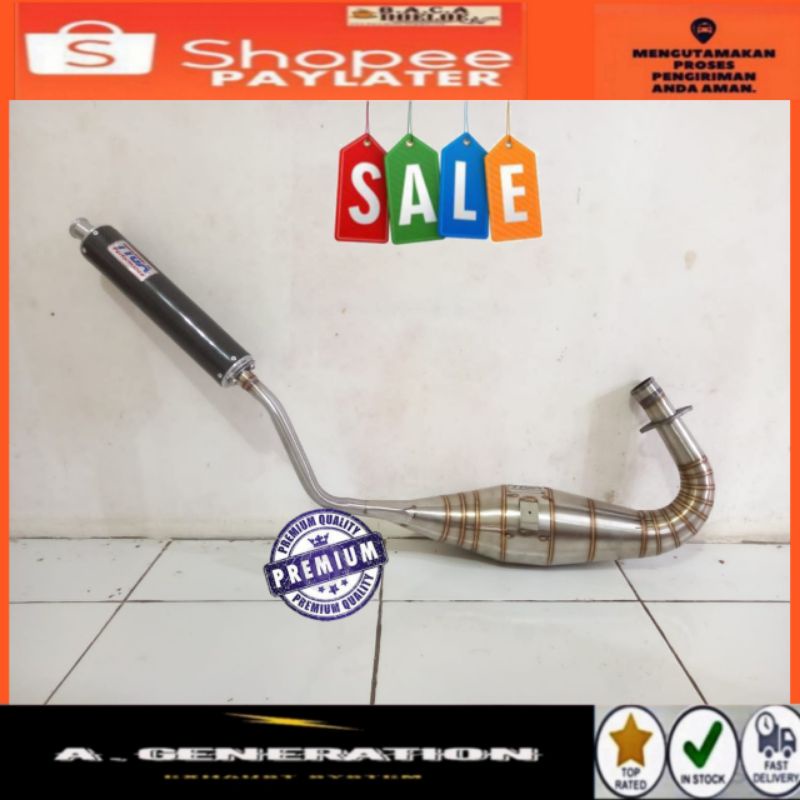 knalpot kawasaki ninja r ss rr dan krr stainlist type cobra slancer carbon kevlar