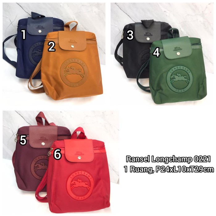 tas korea BACKPACK LONG-CHAMP IMPORT WANITA PREMIUM 1 RUANG - TAS RANSEL BEST SELLER COD Kekinian C7