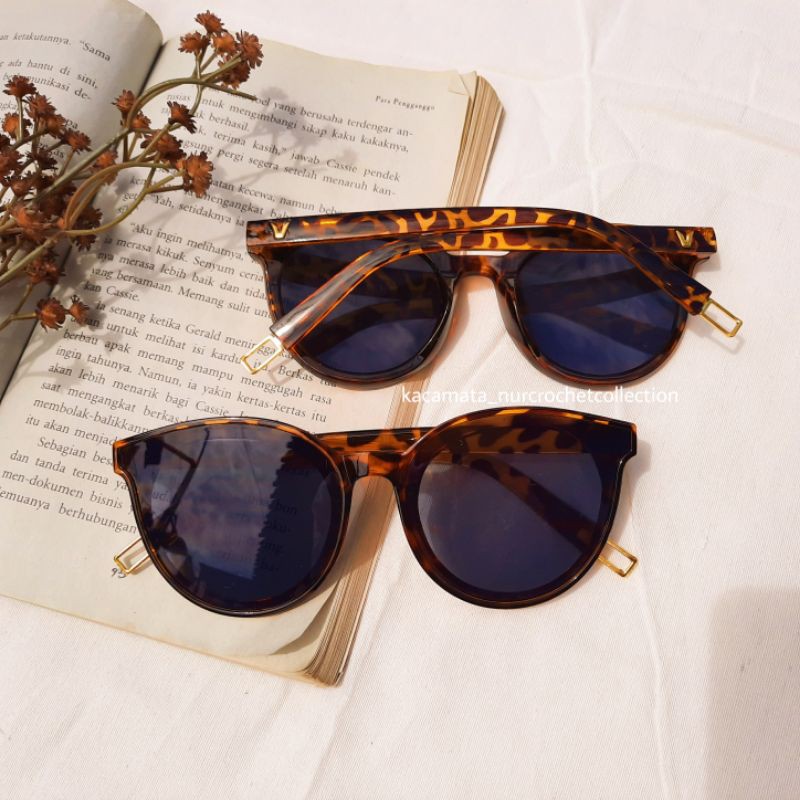 KACAMATA GENTLE MONSTER BLACKPETER STYLE KOREA FASHION KACAMATA HITAM WANITA GM OVERSIZED SUNGLASSES-B = LEOPARD034