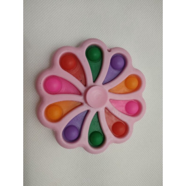 Mainan anak spinner pop it 5/8/10 sisi warna warni/ mainan edukasi anak