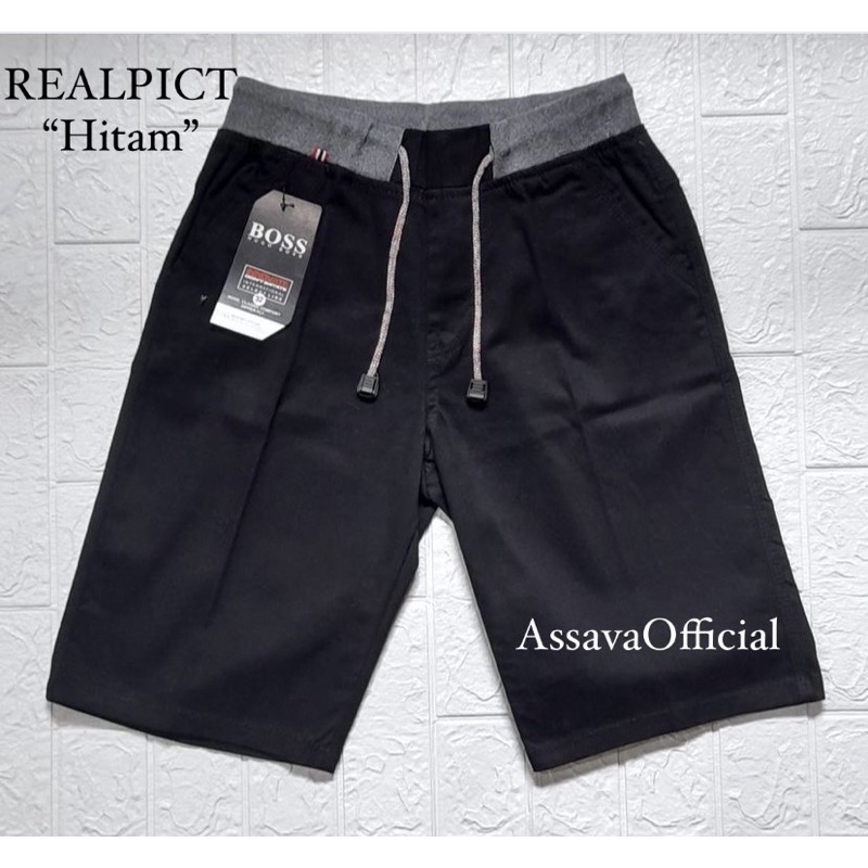 RIP POLOS - CELANA CHINO PENDEK PRIA PINGGANG KARET / RIP BAHAN MELAR PREMIUM - CELANA PENDEK PRIA CASUAL