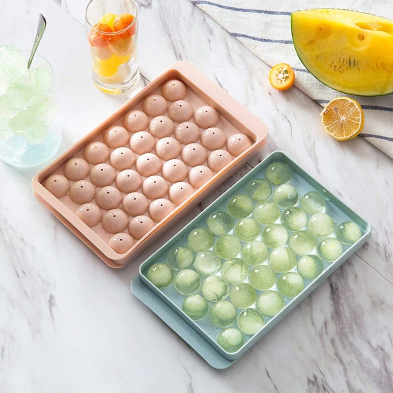 Cetakan Es Batu + Tutup 36 KOTAK Cube Silikon Elastis Coklat Puding Jelly Cetakan Es Batu Silikon