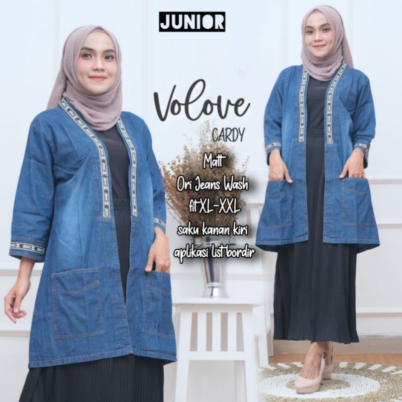 volove cardy jeans wash jumbo