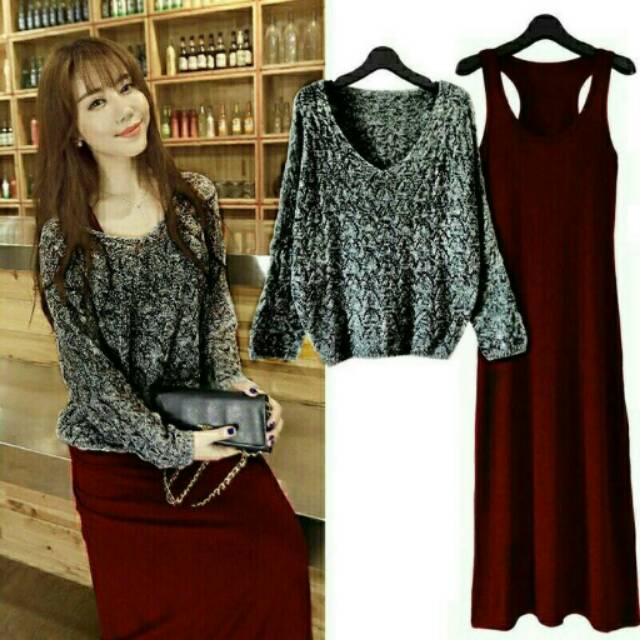 Set Rajut Misaki Dress