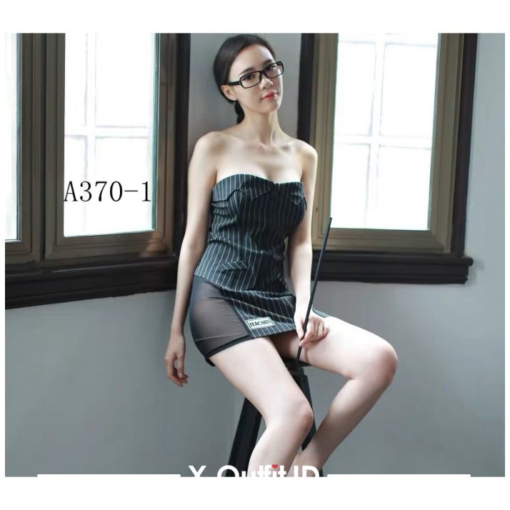 X285 SERAGAM GURU SEXY SEKRETARIS HOT BAJU SEXY MURAH