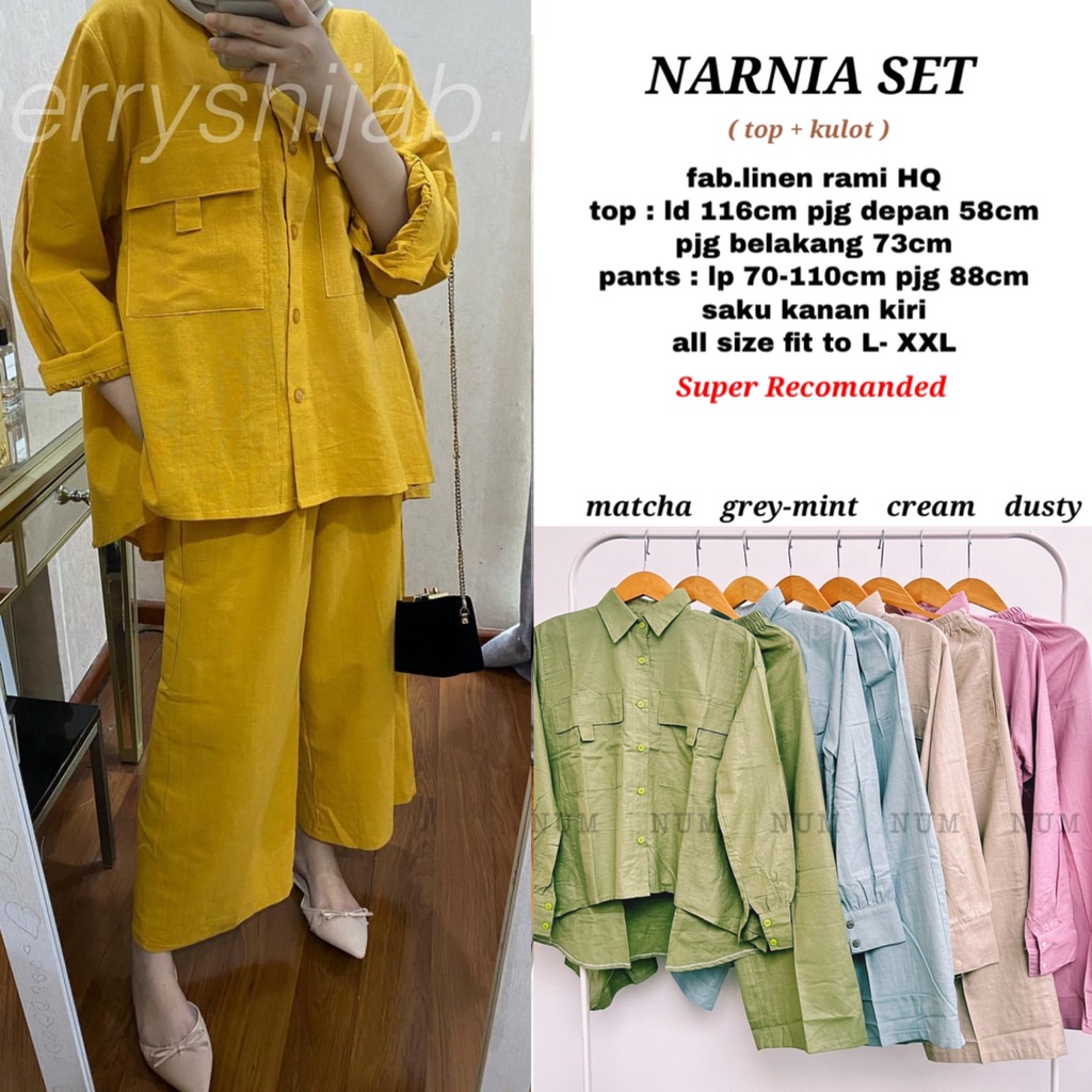 Narnia set ( top + kulot ) one set