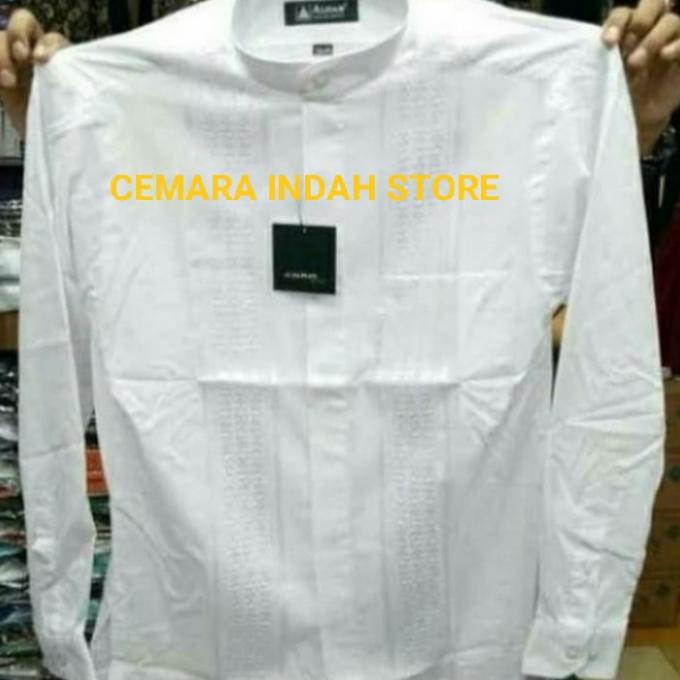 Baju Koko Putih Alisan lengan panjang