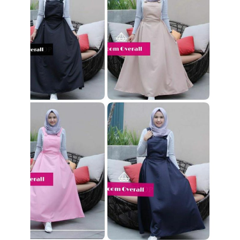 Diskon Besar2an  kelly overall long skirt/rok kodok panjang muslim/rok bertali remaja Grosir,...