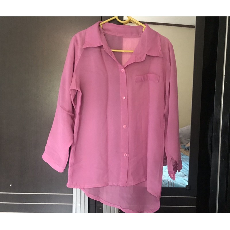 PRELOVED KEMEJA WANITA TRANSPARAN