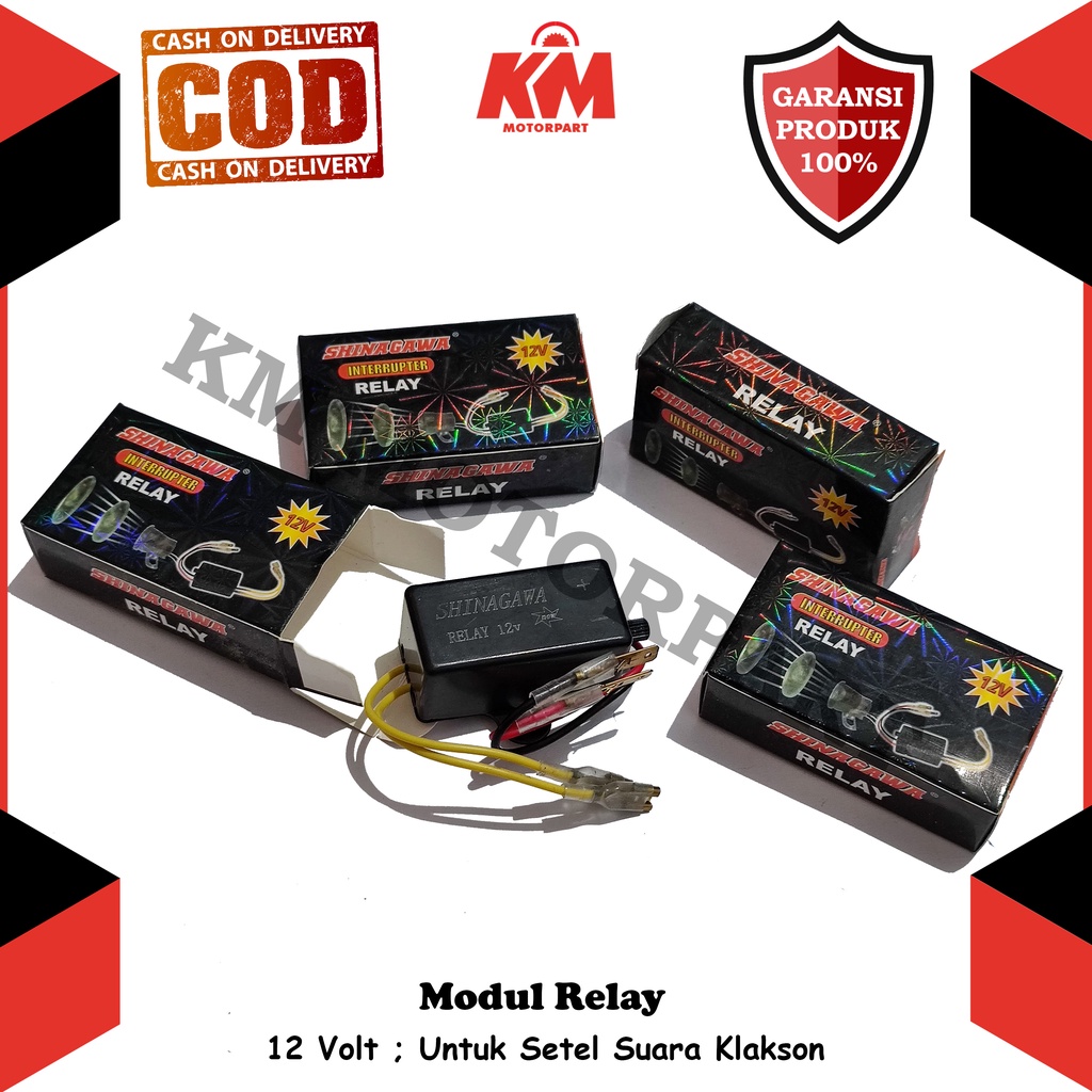 Modul Relay Klakson Motor Putus Setelan Telolet 12V Universal Bisa Diatur