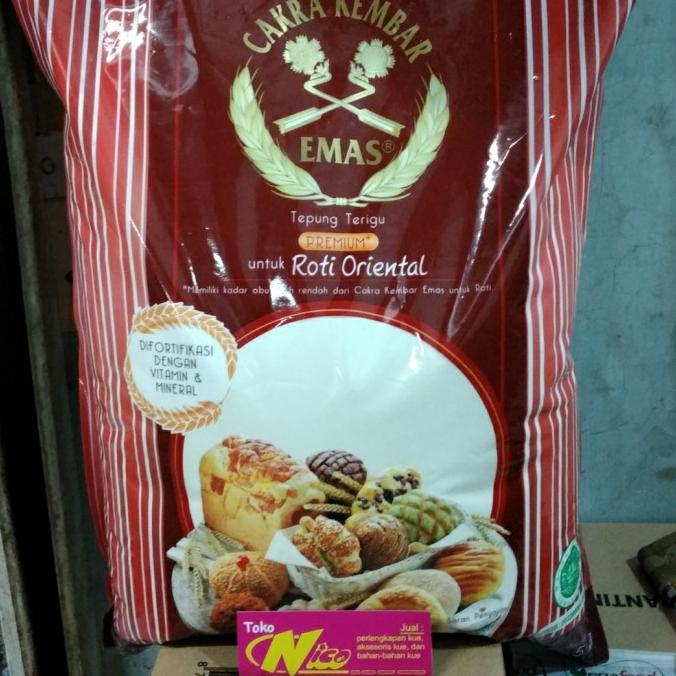 

[COD] bogasari tepung cakra kembar emas roti oriental 5kg khusus grab gojek [COD]