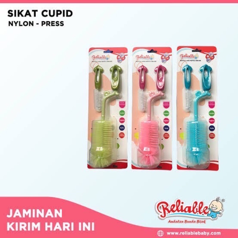 Sikat Botol susu 2 in 1/Sikat Cupid 7802/Sikat Botol Susu bayi Reliable