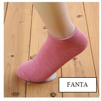 DODORY D060 Kaos Kaki Polos Wanita KaosKaki Spandek Pendek Korea Murah Short Socks-Fanta