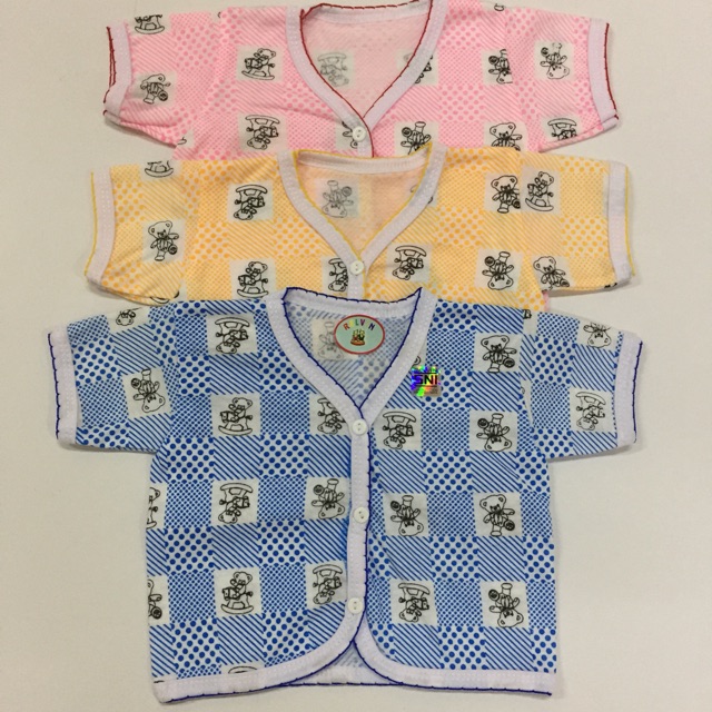 Baju lengan pendek bayi newborn (0-6BLN) motif imut-imut