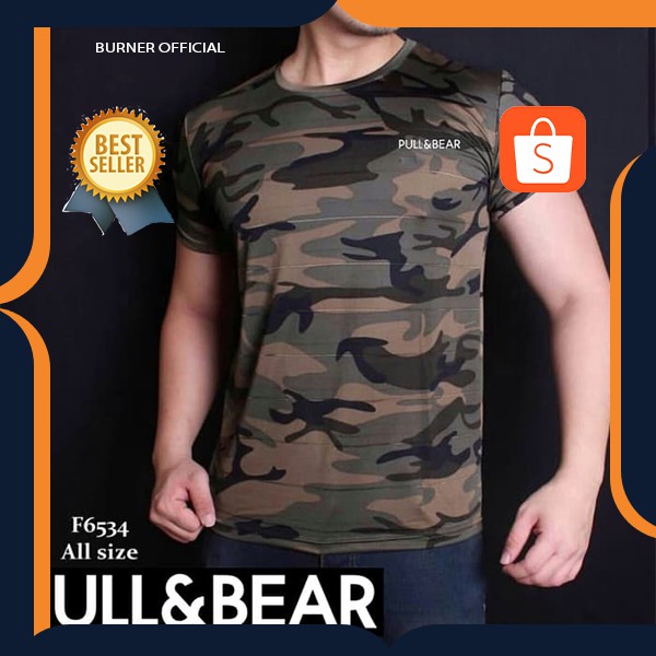 Baju kaos ARMY camo PULL AND BEAR