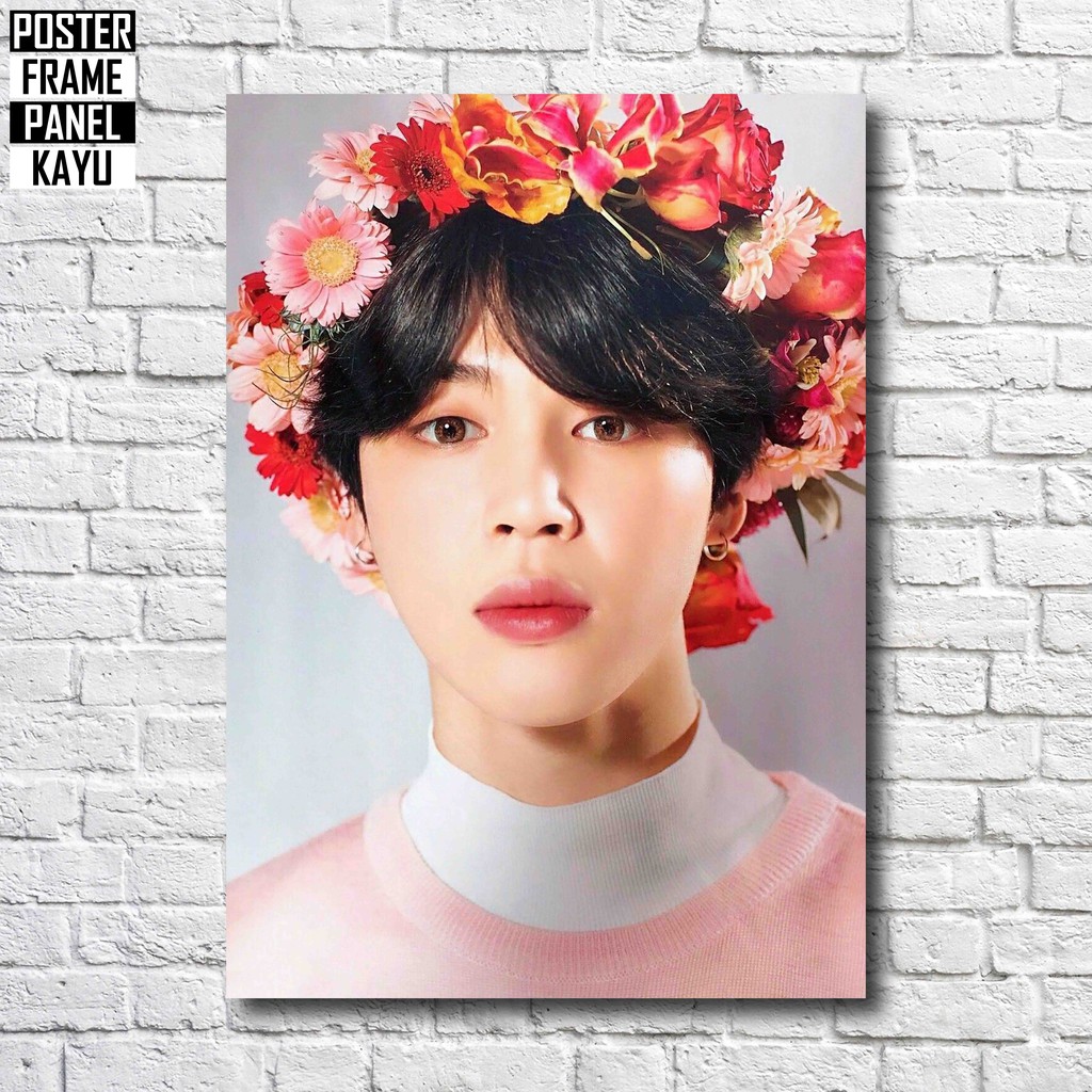 Poster BTS Jimin World Tour Love Yourself In Seoul Frame Kayu Solid A4 JMN088