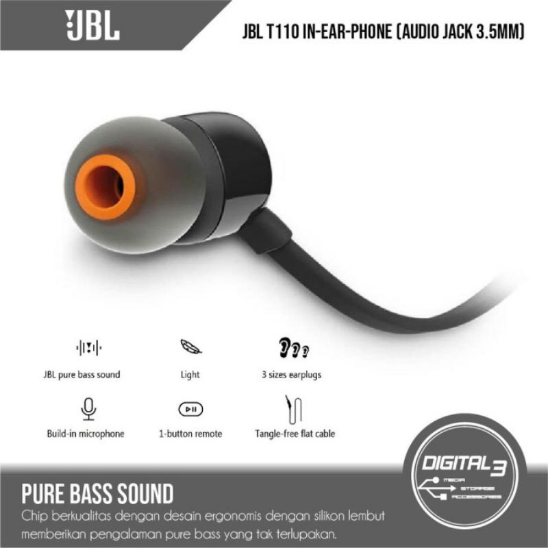HEADSET JBL ORI HEADPHONE IN-AER JTUNE110