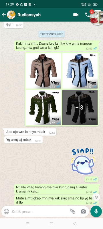 Kemeja Batik Vino Kombinasi Batik