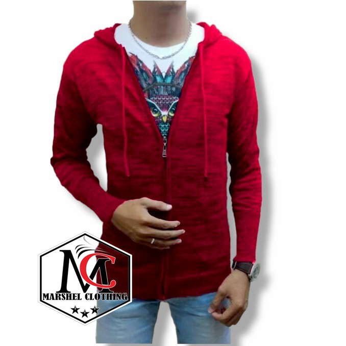 RCL - Jaket Rajut Ariel Jumbo Premium / Rajut Pria XXL / Sweater Rajut / Rajut Roundhand Finger