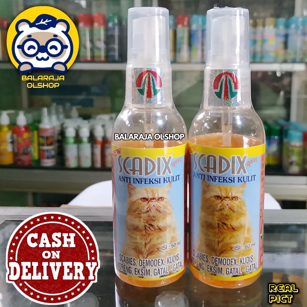 Obat Luka Jamur Scabies Koreng Kucing - SCADIX SPRAY 60 ML