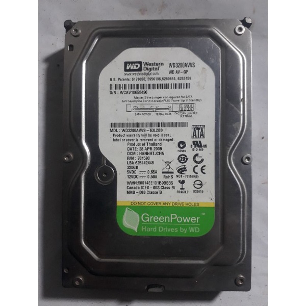 Hardish Eksternal Sata WD 320 GB