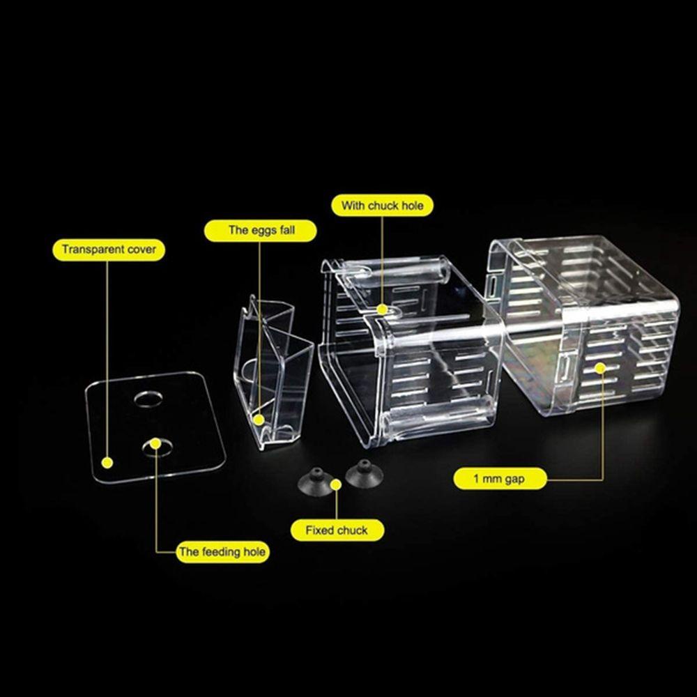 REBUY Rebuy Hatchery Multifungsi Akrilik Dengan Suction Cup Aquarium Isolasi Ikan Untuk Bayi Fishes Guppy Breastfeeding Box