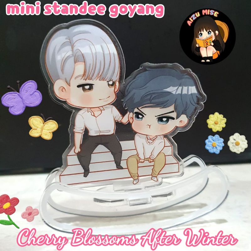 mini standee/ figure akrilik manhwa bl/yaoi cherry blossoms after winter