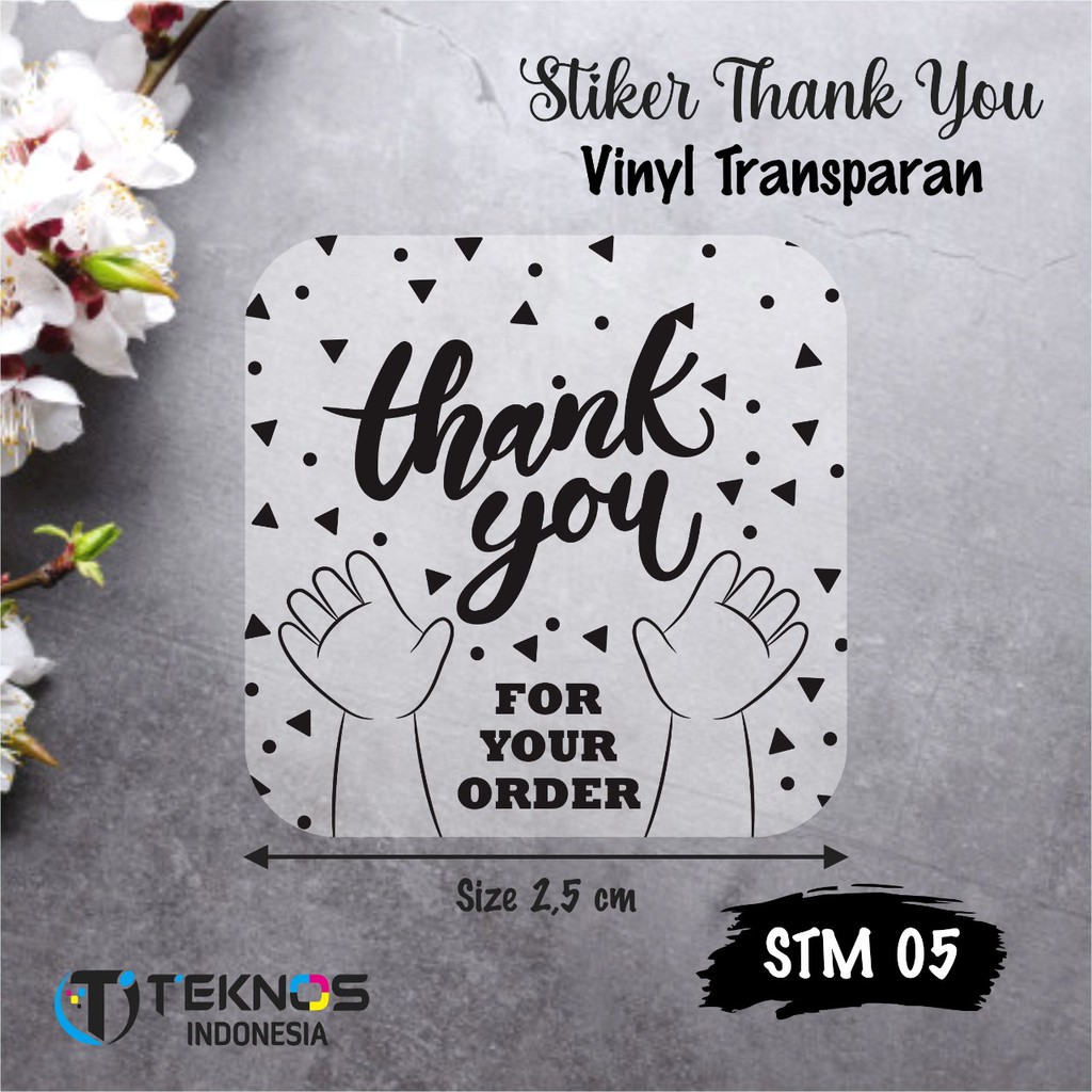 

STIKER THANK YOU KOTAK ROUND TRANSPARAN STM 05 [30 PCS]