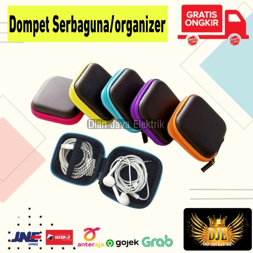 Organizer Wadah headset box dompet tempat kotak handsfree earphone Bag