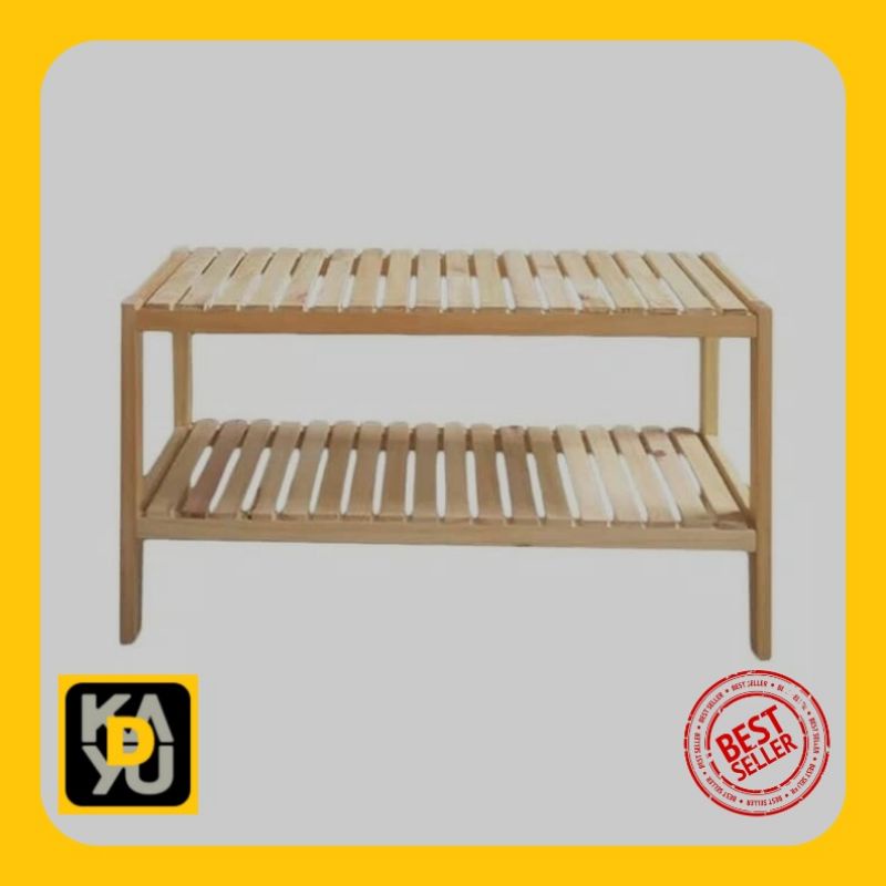 Wooden Shelf 60 80 Rak kompor Rak serbaguna Rak sudut Rak sepatu sandal Rak tanaman Rak Minimalis Ra