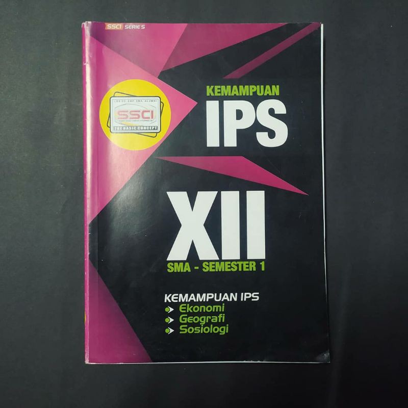 BUKU SSCI SMA SOSHUM SOSIOLOGI EKONOMI SEJARAH GEOGRAFI (MATERI+PETA KONSEP+ SOAL)