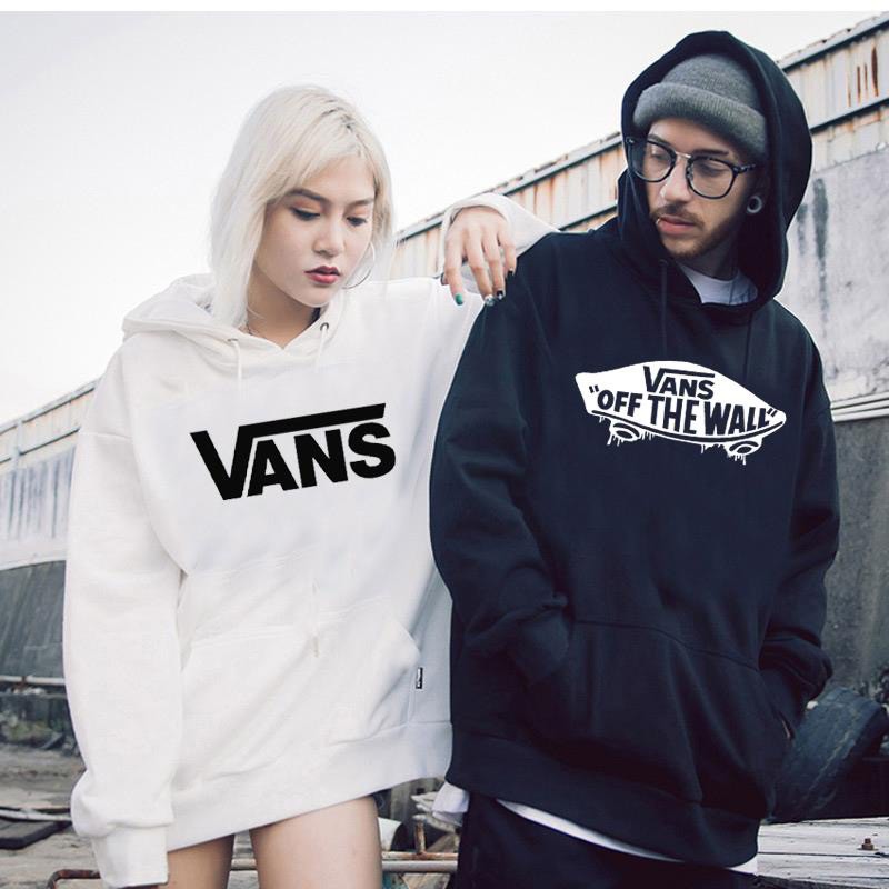 Sweater Kaos  Hoodie Lengan  Panjang  Desain Vans  Longgar 