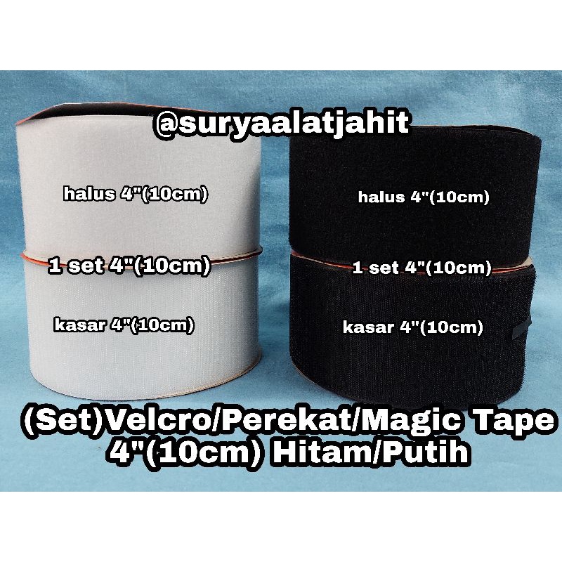 Velcro Perekat Set 4in/10cm/100m Hitam/Putih =rp.150.0000/1set