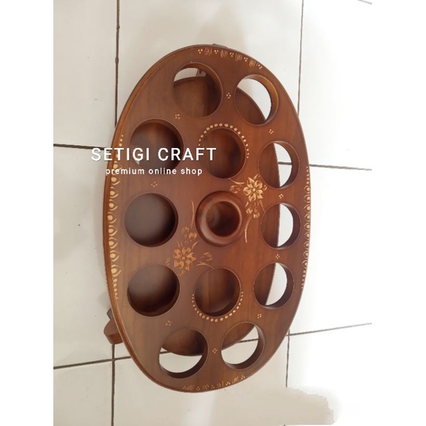 Tempat Aqua Gelas Kayu Jati TA04