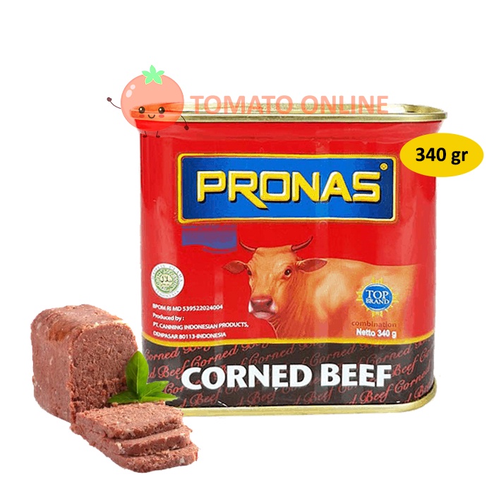 Pronas Kornet Daging Sapi Beef Kaleng 340 gram gr / 340gr ( Halal )