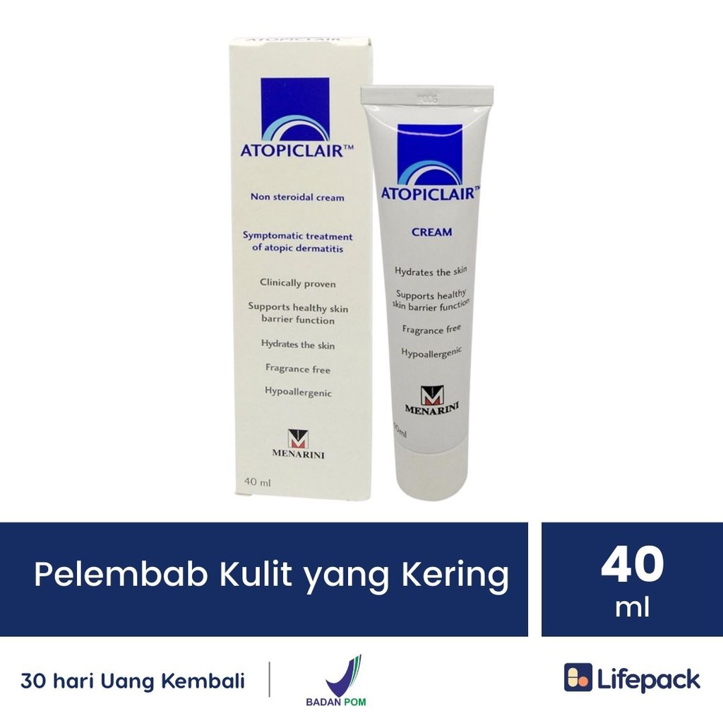 ATOPICLAIR CREAM 40 & 100 Ml - Krim Pereda Gatal / Nyeri - LIFEPACK
