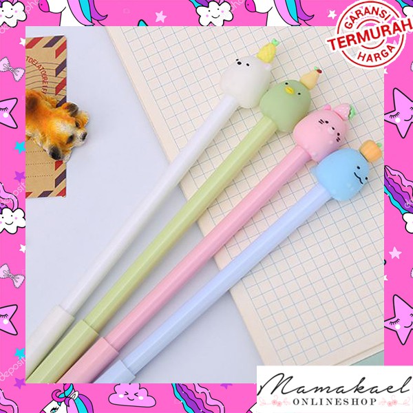 Pulpen Karakter Animal Fruit Lucu Cute Import Souvenir Pulpen Karakter Animal Fruit Lucu Cute Import Souvenir