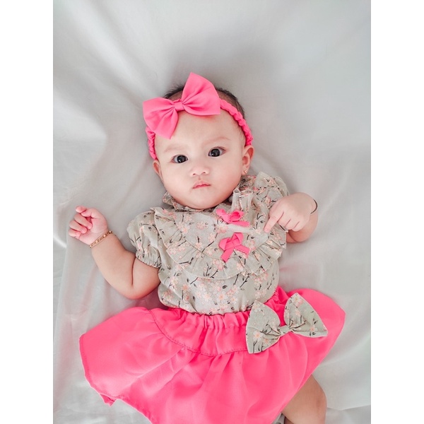 setelan anak perempuan 0-12 bulan baju bayi cewek katun CLAIRE AYLEEN leena BABY set rok mini jumper rok baju anak perempuan balita baby newborn kado newborn baju bayi baru lahir