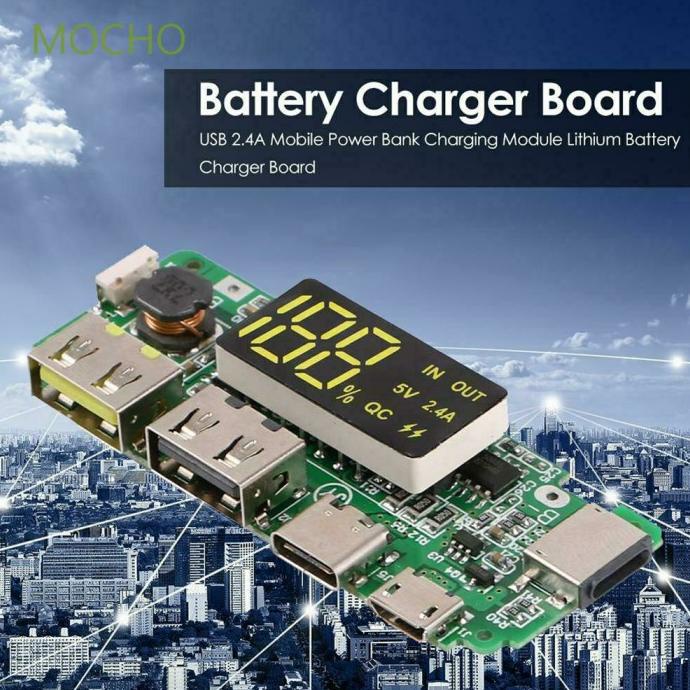 TERLARIS Modul DIY Powerbank LCD Fast Charging 5V-2.4A Input Type C,USB, IPhone/POWERBANK 20000 MAH/POWERBANK MINI/POWERBANK ROBOT/POWERBANK IPHONE/POWERBANK 10000 MAH/POWERBANK FAST CHARGING/POWERBANK WIRELESS/POWERBANK ANKER