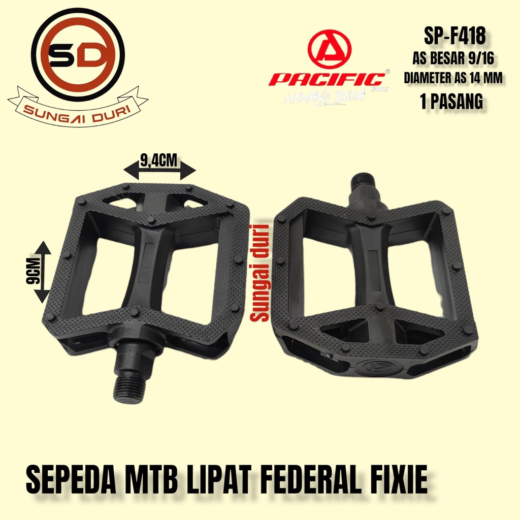 Pedal sepeda As besar Pacific SP-F418